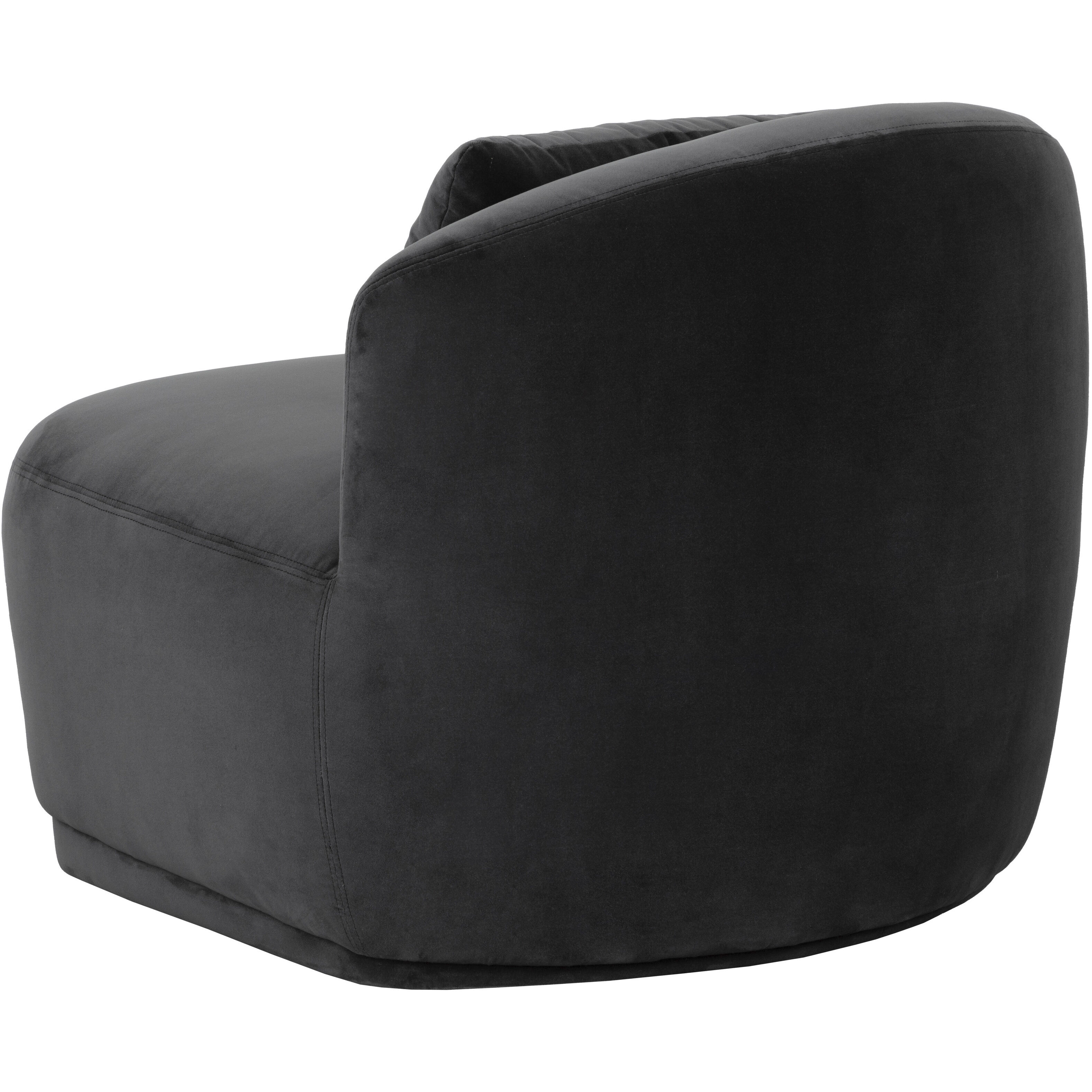 Soraya Shadow Grey Swivel Armless Chair, Swivel